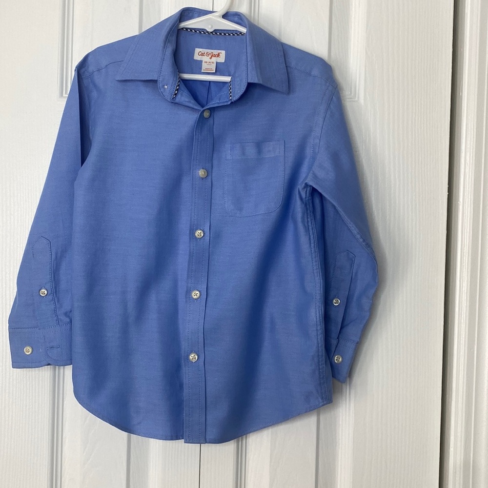 XS (4-5) Boys Cat & Jack Light Blue button down